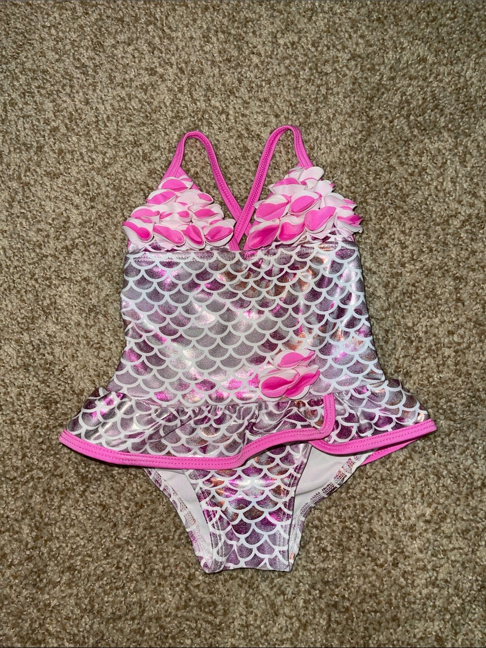 Adorable mermaid baby bathing suit